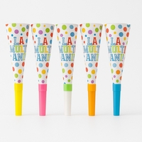 Set 6 Suflatori, Flippy, Colectia  LA MULTI ANI, 20 cm, din Carton, Multicolor