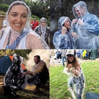 Pelerina de Ploaie, Flippy, pentru Adulti, 150 x 90 cm, Tip Poncho, Impermeabila, de Unica Folosinta, 30 g, Transparent
