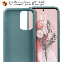 Husa protectie Flippy compatibila cu Samsung S20 Ultra Liquid Silicone Case Verde