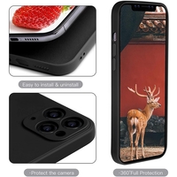 Husa protectie compatibila cu Apple iPhone 11 Pro Liquid Silicone Case Negru