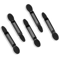 Set 20 de Aplicatoare Machiaj, Flippy, 2 Capete, 6.2 cm, din Poliuretan si Burete, Negru