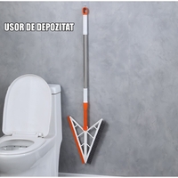 Mop Multifunctional, Flippy, Portocaliu, cu Racleta din Silicon, Maner Telescopic, Curatarea Eficienta a Tuturor Suprafetelor