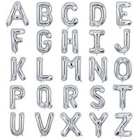 Balon Folie Metalizata Litera V, Flippy, 40 cm, Umflati cu Heliu sau Aer, Ambalaj Individual, Pai inclus, Argintiu