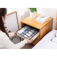 Cutie De Depozitare, Flippy, Pentru Lenjerie, Sosete Si Sutiene, Material Textil, 24 Compartimente, 32 x 32 x 10 cm, Culoare Bej