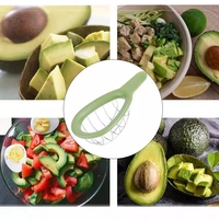 Feliator de Avocado, Flippy, pentru Taierea in Cubulete, Multifunctional, pentru Bucatarie, Otel Inoxidabil, ABS, 16x8x5 cm, Verde
