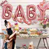 Balon Folie Metalizata Litera B, Flippy, 80 cm, Umflati cu Heliu sau Aer, Ambalaj Individual, Pai inclus, Rose Gold