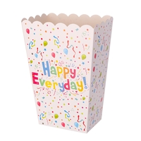 Set 6 Cutii de PopCorn, Flippy, Model Happy Everyday, 17 x 15 cm, Multicolor