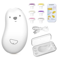 Pila Electrica, Flippy, pentru Bebelusi si Adulti, din ABS, Incarcare USB, 6 Accesorii, cu Lumina Led, 8.8 x 4.9 cm, Alb