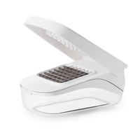 Feliator pentru Legume, Flippy, Ustensila Bucatarie, Presa Manuala pentru Carfoi Pai, Multifunctional, 20x12.5x10 cm, ABS, Alb