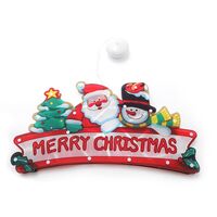 Decoratiune de Craciun pentru fereastra Flippy, Merry Christmas, cu LED-uri, 24 cm, alb cald