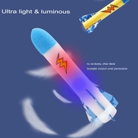 Jucarie pentru Copii, Flippy, Lansator de Rachete cu Piciorul, un Singur Lansator, 6 Rachete Fara Lumini, 40.5 cm Inaltime, Multicolor