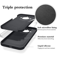 Husa de Protectie, Flippy, pentru Realme 11 Pro Plus, Liquid Silicone, cu Microfibra pe Interior, Protectie Antisoc, Compatibil Incarcare Wireless, Negru
