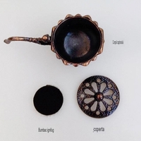 Suport de Tamaiat, Flippy, din Aliaj de Zinc, Model Lotus, Ignifug, 9.7 x 4.8 x 4.7 cm, Cupru