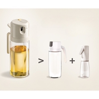 Dispenser pentru Ulei, Flippy, prin Curgere si Pulverizare, Deschidere si Inchidere Automata a Rezervorul, 550mL, 11.4x7.8x22.8cm, Gri