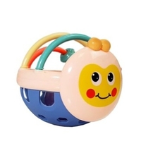 Jucarie Minge pentru Bebelusi, Flippy, pentru Dentitie, Interactiva, 0-12 Luni, Roz-Multicolor