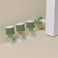 Opritor de Usa, Flippy, din Silicon, Model Magicial, cu Prindere de Perete, Anti-Coliziune, 4x 8.5 cm, Verde