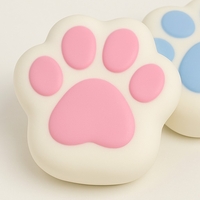 Jucarie Antistres Squishy, Flippy, Revenire Lenta, Model Labuta de Pisica, Squishy, BIG, 12.5 x 10.5 cm, 220 g, Model 10, Alb Roz