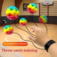 Minge Saltareata Hiperelastica, Flippy, Space Moon Ball foarte Elastica, Antistress pentru Copii, Diametru 66 mm, Multicolor Galben