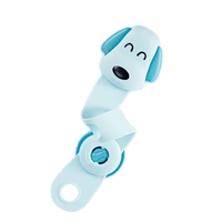 Siguranta pentru Usi Copii, Flippy, Sistem de Blocare Sertare, Dulap, Frigider, Adeziv, cu Sistem de Inchidere Dublu, Model Catelus, Albastru