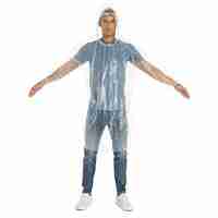 Pelerina de Ploaie, Flippy, pentru Adulti, 150 x 90 cm, Tip Poncho, Impermeabila, de Unica Folosinta, 30 g, Transparent