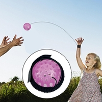 Jucarie Interactiva, Flippy, Minge Saltareata Crystal Ball, cu Banda Elastica, 6 cm, +7 Ani, din Plastic, Roz