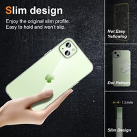 Husa de Protectie din Silicon, pentru Apple iPhone 15 Plus, PC, Antisoc, Rezistenta la Impact, Transparenta