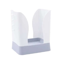 Cos de Gunoi Extensibil, Flippy, din Plastic, Reglabil, Pliabil, Versatil, pentru Bucatarie, Baie sau Birou, Cos Universal, 21x25x17 cm, Alb Gri