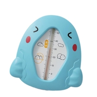 Termometru pentru Baie, Flippy, Plutitor, Rezistent la apa, Multifunctional, Model Gaina, 10.5x10.5x2.5 cm, Albastru