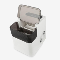 Masina de Facut Gheata, Flippy, din ABS, 12 kg/24h, Capacitate 500 g, 2 Marimi, Portabil, 39 x 23 x 28 cm, Automata, Alb