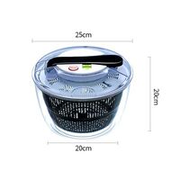 Uscator Manual pentru Salata si Verdeturi, Flippy, Plastic, 20x20x25 cm, Capacitate 5L, Negru