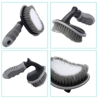 Set 12 Accesorii pentru Curatare Auto, Flippy, Interior si Exterior, Curatare Jante, Cauciucuri, Gri