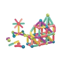 Set 42 de Piese Magnetice de Constructie, Flippy, Puzzle, Forme, 3 Ani, ABS, Magnet, 20x6.5x18 cm, Multicolor