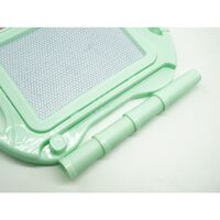 Tabla Magnetica pentru desen Flippy, Pix, forma dreptunghi, dimensiuni 23x17 cm, Dezvolta Creativitatea, cu picioare suport, Verde