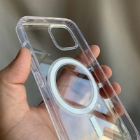 Husa MagSafe Silicone Acryl pentru iPhone 14 Pro Max, Flippy, ambalaj Blister Transparenta