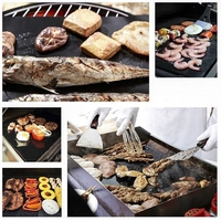 Set 4 Folii Antiaderente din Teflon, Flippy, Multifunctionale, Rezistente la Apa si Temperaturi Ridicate, pentru Gratar, Cuptor, BBQ Grill, 40x33 cm, Negru