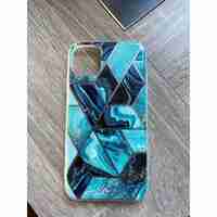 Husa protectie pentru Samsung A71 Soft IMD TPU Marble Geometric Albastru