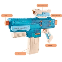 Pistol cu Apa Electric, Flippy, +6 Ani, Rezervor 500 ml, Incarcare USB, din Plastic, 43 x 5.5 x 30 cm, Albastru