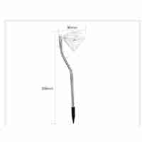 Lampa solara LED tip Diamant pentru gradina Flippy, inaltime 30 cm, 2V, ABS, 600mAh, alb cald