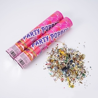 Tun Confetti, Flippy, Model Mix din Folie, 40 cm, Ambalaj din Carton, Eliberare prin Rasucire, Multicolor