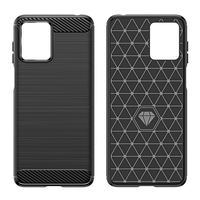 Husa de Protectie pentru Motorola Moto G14, Flippy, Protectie 360, din TPU cu element de Carbon, Anti Alunecare, 1.8 mm, Negru