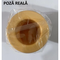 Tava de Gheata din Silicon cu Capac, Flippy, Forma de Gheata pentru Racirea Bauturilor, in Forma de Pahar, Silicon fara BPA, Cuburi de Gheata, 9x8.5x8 cm, Galben
