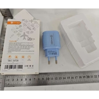 Incarcator Rapid QC3.0, Flippy, 3 Porturi USB, 2.1A, 18W, din ABS, Protectie Supraincalzire, Gama Macarons, Albastru