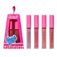 Set de Buze, KEVIN & COCO, Cloud Bubble, 4 Lip Gloss-uri,  15.1 x 8.1 x 2 cm, Roz/Nude