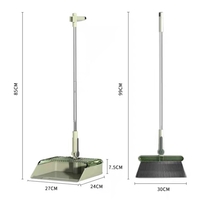 Set Matura si Faras cu Coada Flippy, cu Dinti de Pieptene pentru Curatare Matura, rotativ, pliabil, detasabil, Otel inoxidabil si Polipropilena, 99 x 30 cm Verde