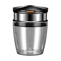 Borcan Feliator de Fructe si Legume, Flippy, Lame in Inox Incorporate, Feliator pentru Fructe si Legume de Dimensiuni Mici si Medii, 10.5 x 6 cm, Negru