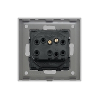 Buton de Sonerie Mecanic LUXION cu Rama din Sticla, gri