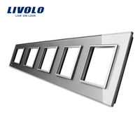 Rama cvintuplu din sticla Livolo, gri