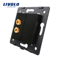 Priza cu mufa pentru redare sunet Livolo, negru