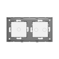 Panou Intrerupator Dublu + Simplu cu Touch Din Sticla LUXION, auriu