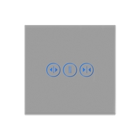 Intrerupator Rulouri cu Touch din Sticla LUXION, Protocol Zigbee Tuya, gri